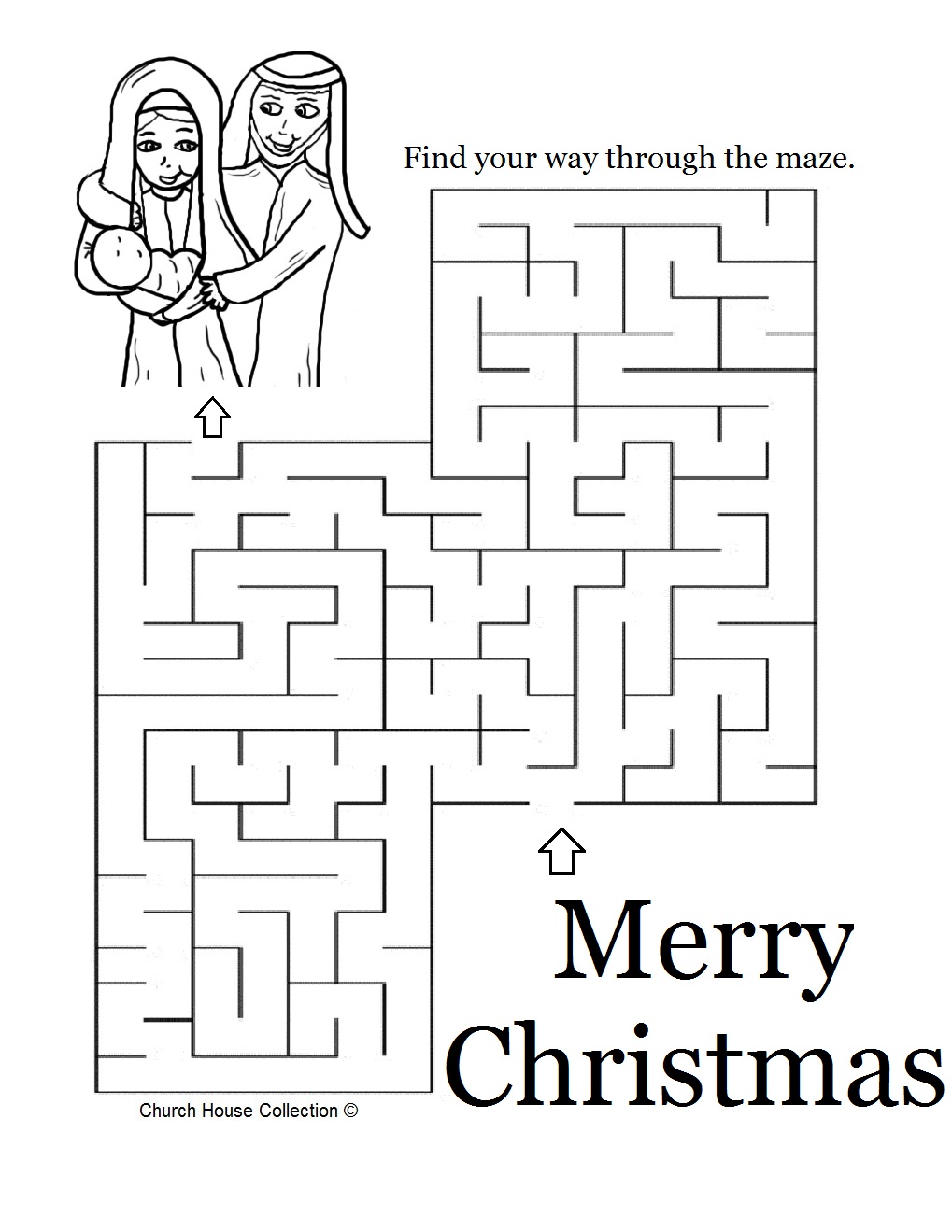 Sunday School Mazes To Print